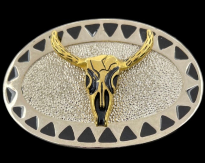 Belt Buckle Texas Longhorns Western Cow Steer Cowboy Buckles Belts