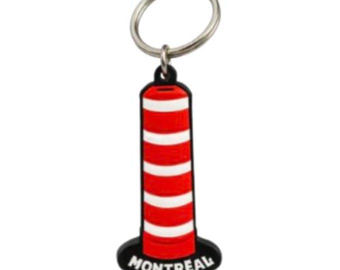 Montreal Souvenir Orange Traffic Construction Cone Key Chain Ring Keychain