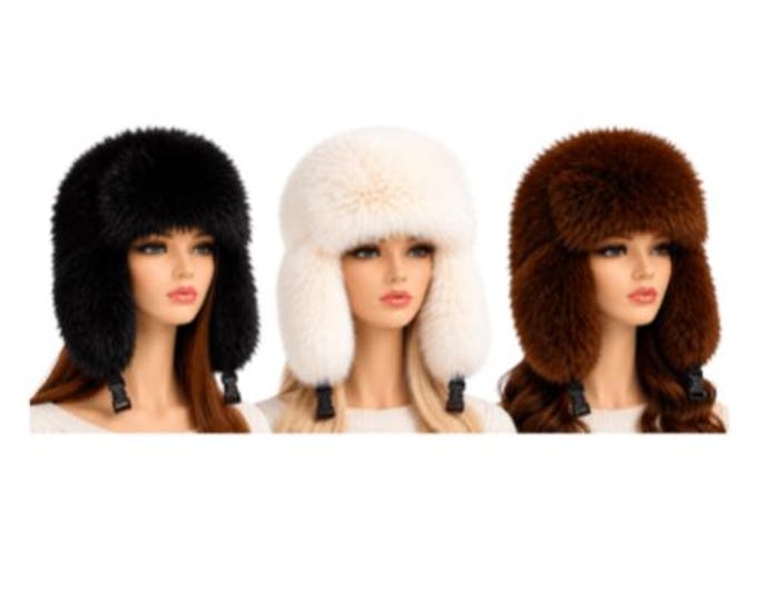 Unisex Winter  Trooper Earflap Warm Russian Ski Hats Faux Fur Bomber