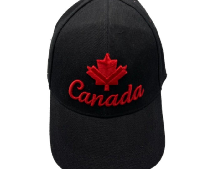 Canada Embroidered Baseball Hat Cap Red Mapleleaf