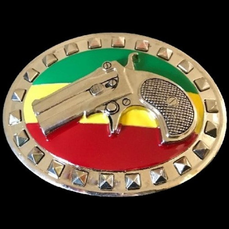 Handgun Industry No. 1 Revolver Gun Ranking TOP14 Jamaica Flag Buckle Belt Bel Rasta Jamaican