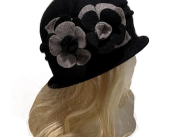 Women's Vintage Gatsby Style Wool Bucket Cloche Beanies Beret Winter Hats