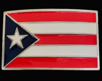 Puerto Rico Flag USA US Caribbean Island Belt Buckle Belts Buckles