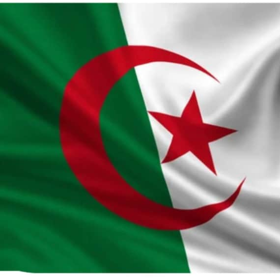 Algeria Algerian Algerie Country Soccer Big Waving Pole Flag Algerie Beau  Grand Drapeau