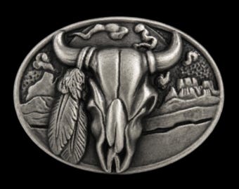 Longhorn Belt Buckle Cow Steer Longhorns Western Belts & Buckles Boucle Ceinture