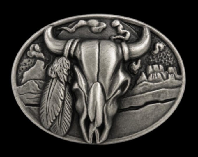 Longhorn Belt Buckle Cow Steer Longhorns Western Belts & Buckles Boucle Ceinture