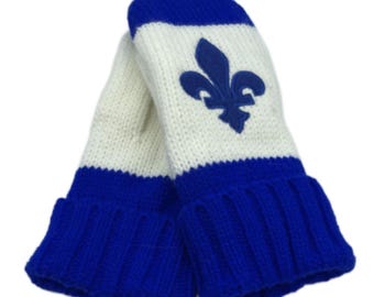 Quebec Fleur De Listen Lys Mitten Fashion Warm Winter Unisex Mittens Mitt Mitts