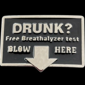 Belt Buckle Breathalyzer Test Drunk Driver Free Breath Analyzer Tests Funny Buckles