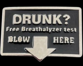 Belt Buckle Breathalyzer Test Drunk Driver Free Breath Analyzer Tests Funny Buckles