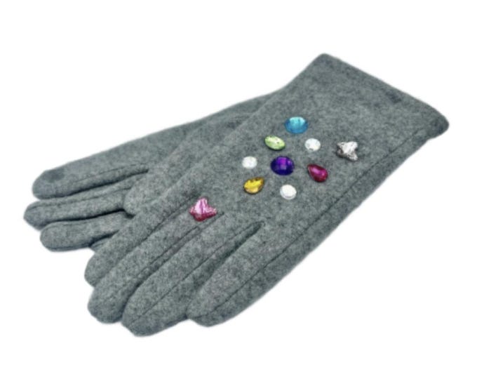 Women's Touchscreen Winter Fashion Rhinestones Gloves