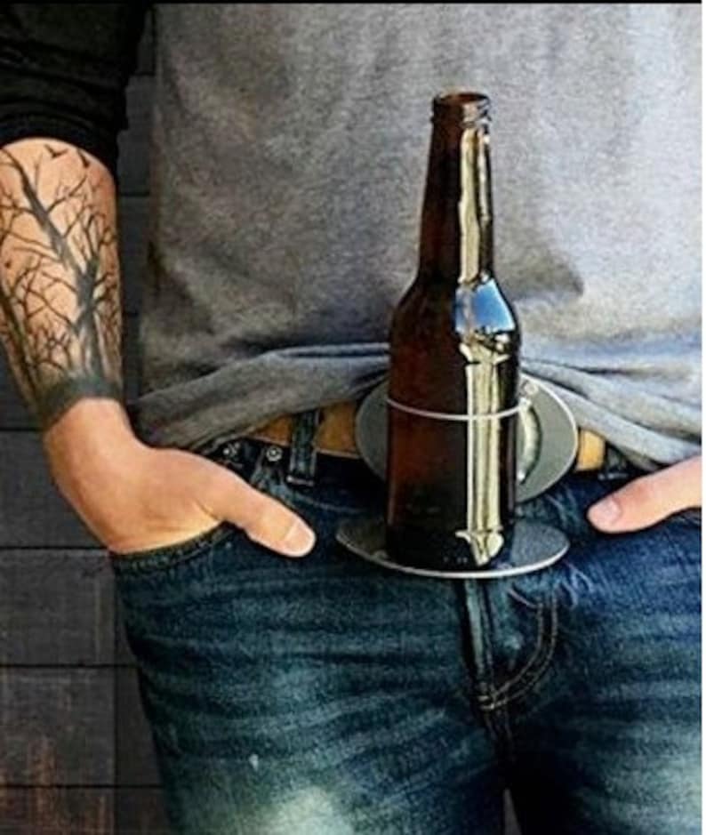 Beverage Beer Can Bottle Holder Belt Buckle 50 Pointer Deer Etsy