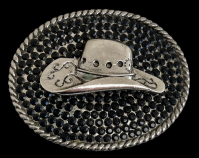 Western Silver Cowboy Cowgirl Rodeo Hat Belt Buckles Boucle de Ceinture