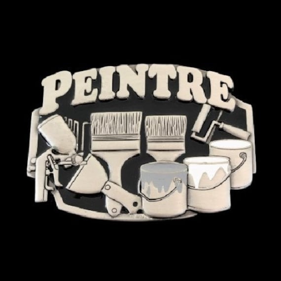 Peintre Peintre français Pinceau Outils de peinture Profession Boucle de ceinture Boucles