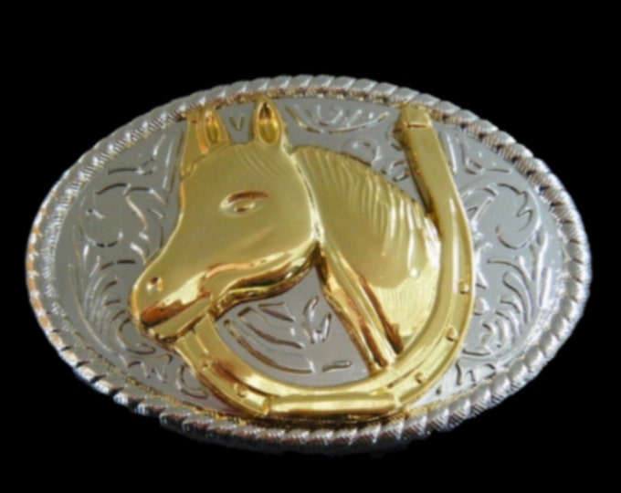 Horse Belt Buckle Western Horseshoe Rodeo Cowboy Horses Big Buckles Belts