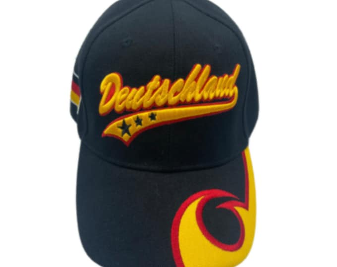 Deutschland Germany German Country Flag Sports Fan Baseball Soccer Team Cap Hat