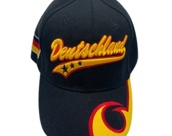 Deutschland Germany German Country Flag Sports Fan Baseball Soccer Team Cap Hat