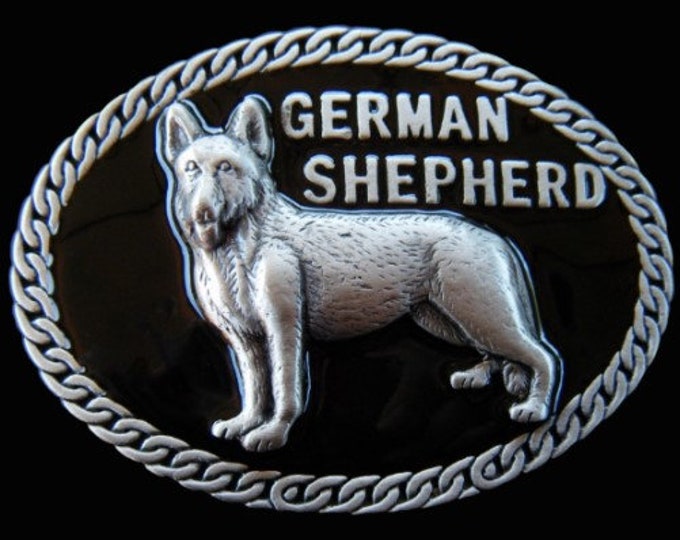 German Shepherd Dog Pet Animal Belt Buckle