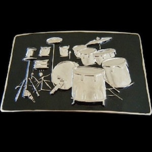 Belt Buckle Drum Set Drums Drummer Rock Music instrument Band Drumset Buckles