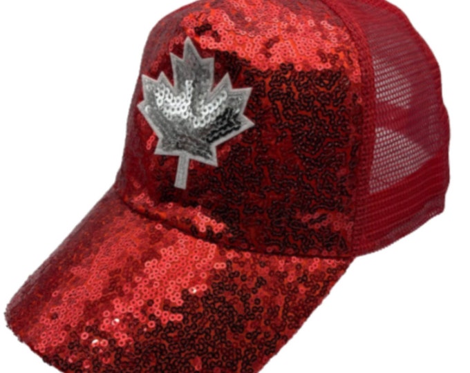 Canada Flag Baseball Ball Hats Cap Maple Leaf Red White Casquette