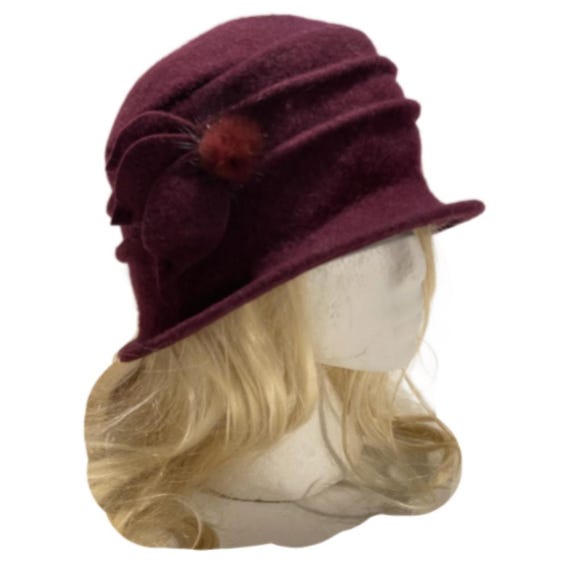 Women's Vintage Gatsby Style Wool Bucket Cloche Beret Winter Hats