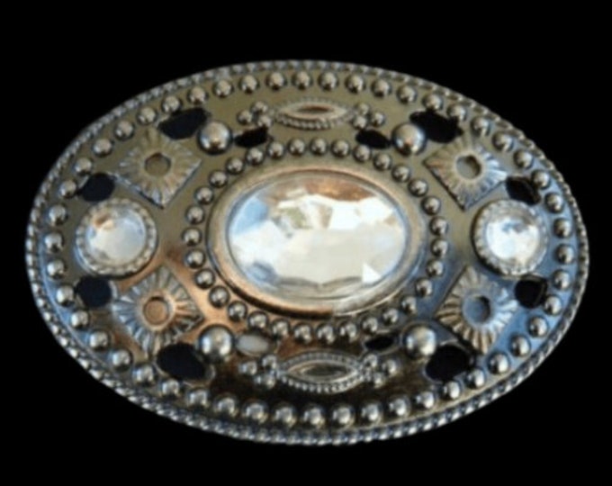 Rhinestone Crystal Flower Floral Classy Vintage Women's Belt Buckle