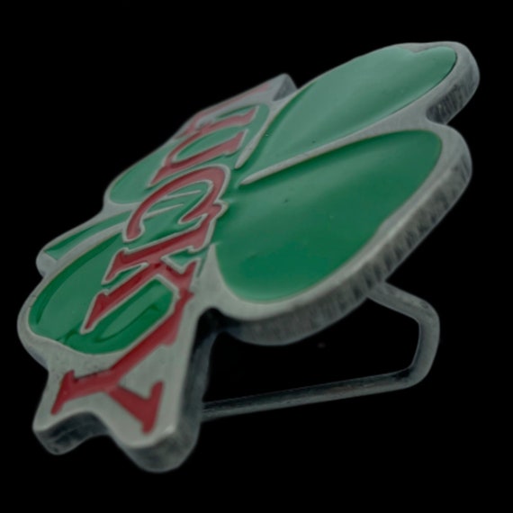 Shamrock 4 Leaf Clover Belt Buckle Irish Lucky Charm Four  display picture 2