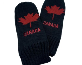 Red Mapleleaf Canada Canadian Fashion Warm Winter Unisex Mittens Mitts