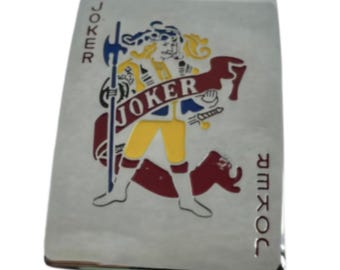Mens Joker Playing Card Gamblers Belt Buckle