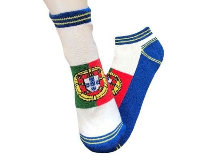 Portugal New Fashion Flags Unisex Ankle Socks Low Cut Crew Casual Sport Cotton