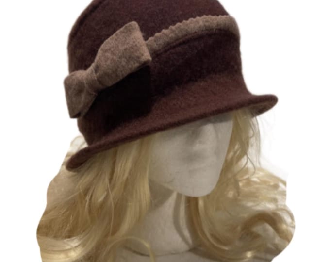 Women's Gatsby Winter 100% Wool Cap Beret Beanie Cloche Church Hat