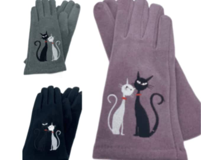 Women's Winter Warm Fashion Gloves With Cats