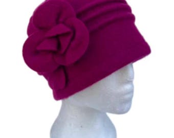Women's Vintage Gatsby Style Wool Bucket Cloche Beanies Beret Winter Hats