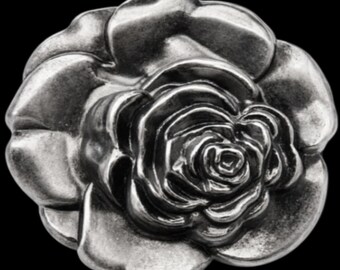 Flower Blooming Rose Floral Western Belt Buckle Buckles