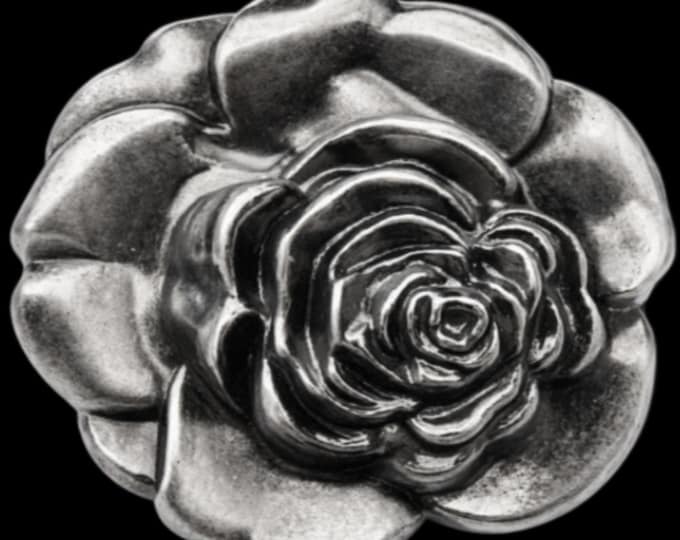 Flower Blooming Rose Floral Western Belt Buckle Buckles
