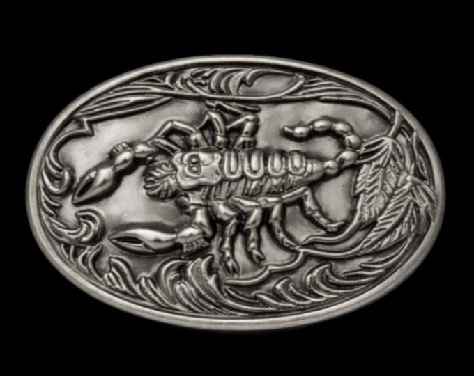 Scorpion Belt Buckle Solid Pewter Buckles