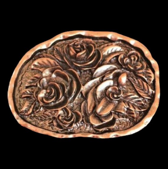 Rose Flower Cowgirl Western Metal Belt Buckle