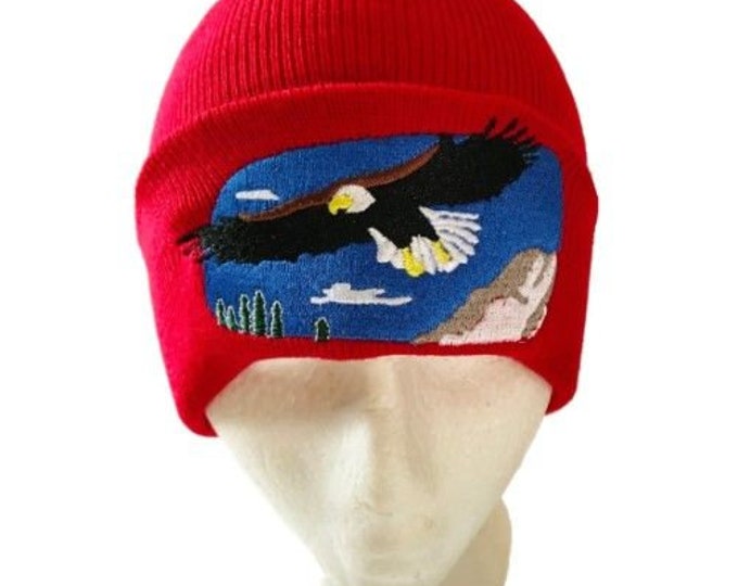 Eagle Beanie Hat Toque Tuque Canada Canadian Winter Ski Hats