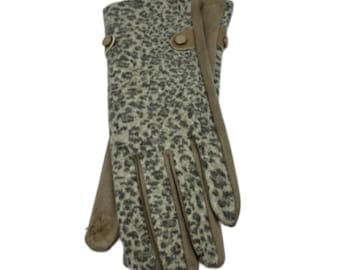 Women's Animal Print Cheetah Leopard Gloves Winter Fashion