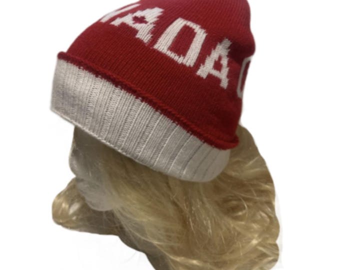Canada Flag Canadian Maple Leaf White Red Cool Ski Unisex Hat Tuque Beanie