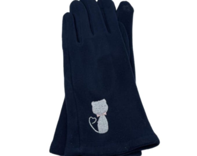 Women Winter Warm Fashion Gloves With Cats