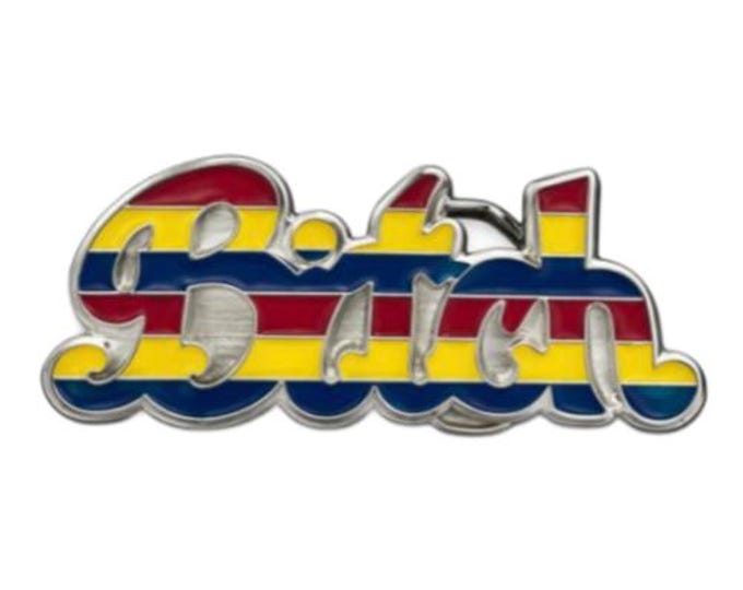 Bitch Belt Buckle Rainbow Flag Gay Name Calling Humor Funny Buckles Belts