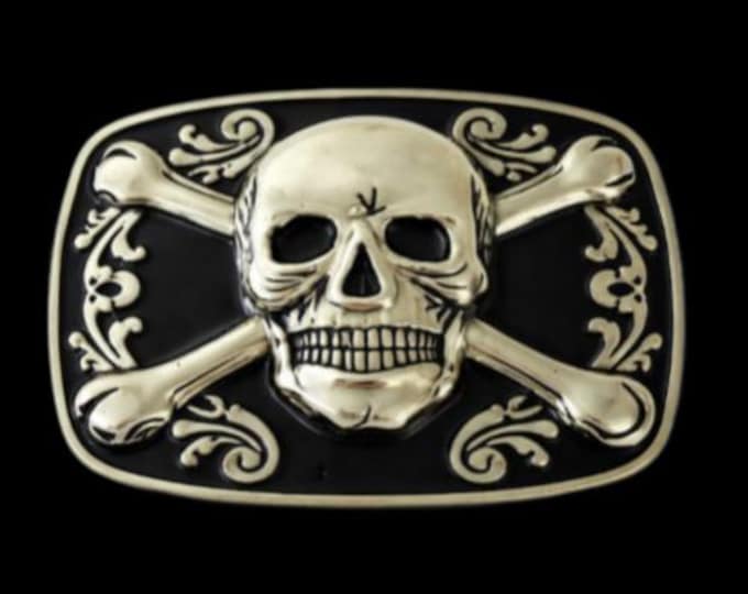 Skull Head Crossbones Belt Buckle Buckles