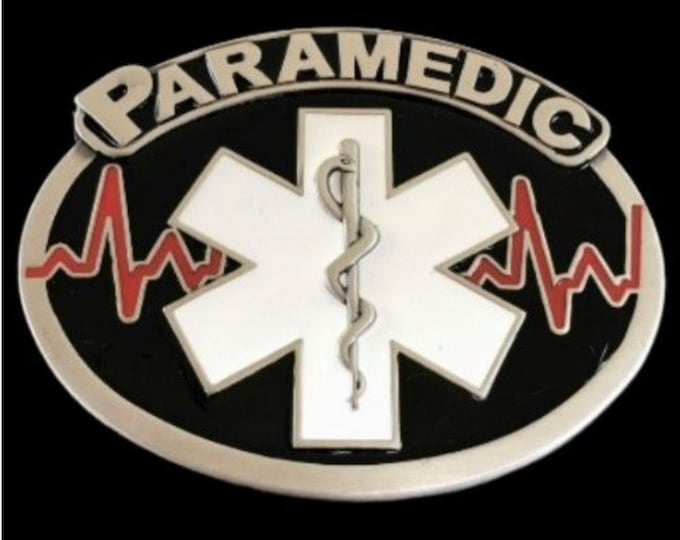 Paramedic Belt Buckle Ambulance Doctor EMT Medical Technicians Buckle Belts