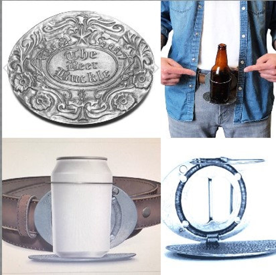 Beverage Holder Belt Buckle Beer Bottle Can Mix Drinks Holders Belts