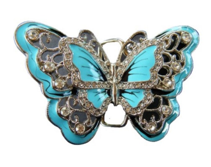 Butterfly Belt Buckle Rhinestones Women's Fashion Buckles