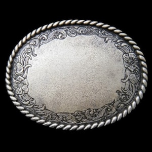 Hebillas de cinturón de vaquero con diseño floral grabable y estilo vaquero occidental