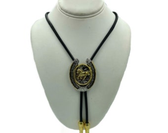 Bolo Tie for Men Women Western Cowboy Horse Necktie
