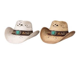 Straw Hat Summer Outdoor Men Women Unisex Western Cowboy Breathable Hats