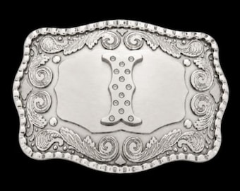 Letter I Initial Monogram Name Initials Letters Alphabet Belt Buckle Buckles