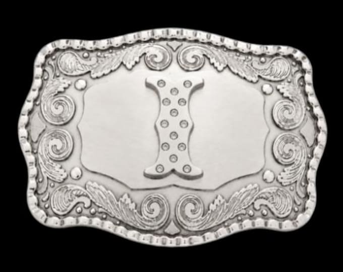 Letter I Initial Monogram Name Initials Letters Alphabet Belt Buckle Buckles